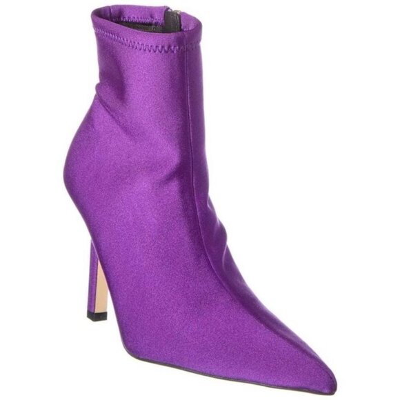Good American Neoprene Ankle Boots 7.5 Purple NEW NIB pointy - Picture 2 of 12